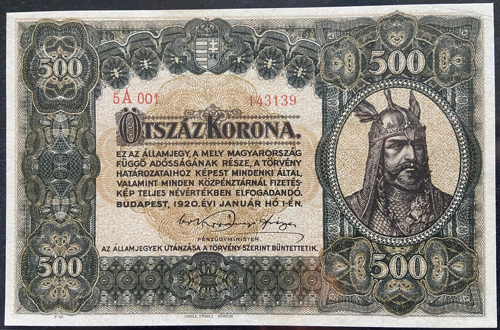 500 korona - 1920 - Javított