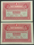 2 korona - 1917 - sorszámkövető