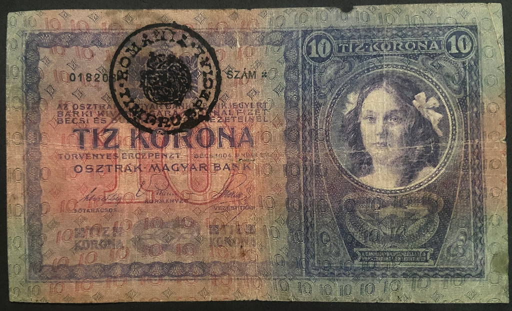 10 korona - 1904 - Román felülbélyegzés
