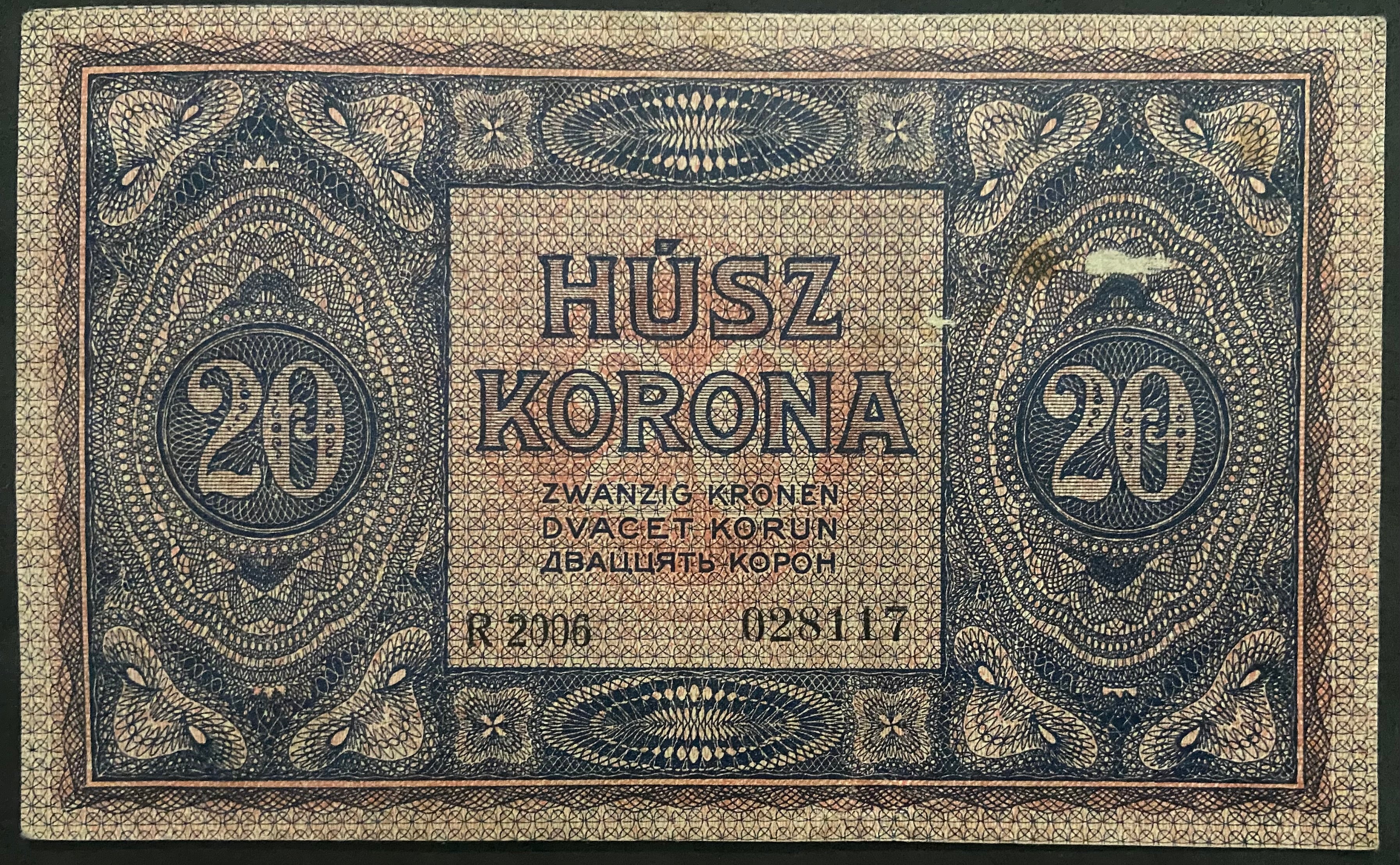 20 korona - 1919 augusztus