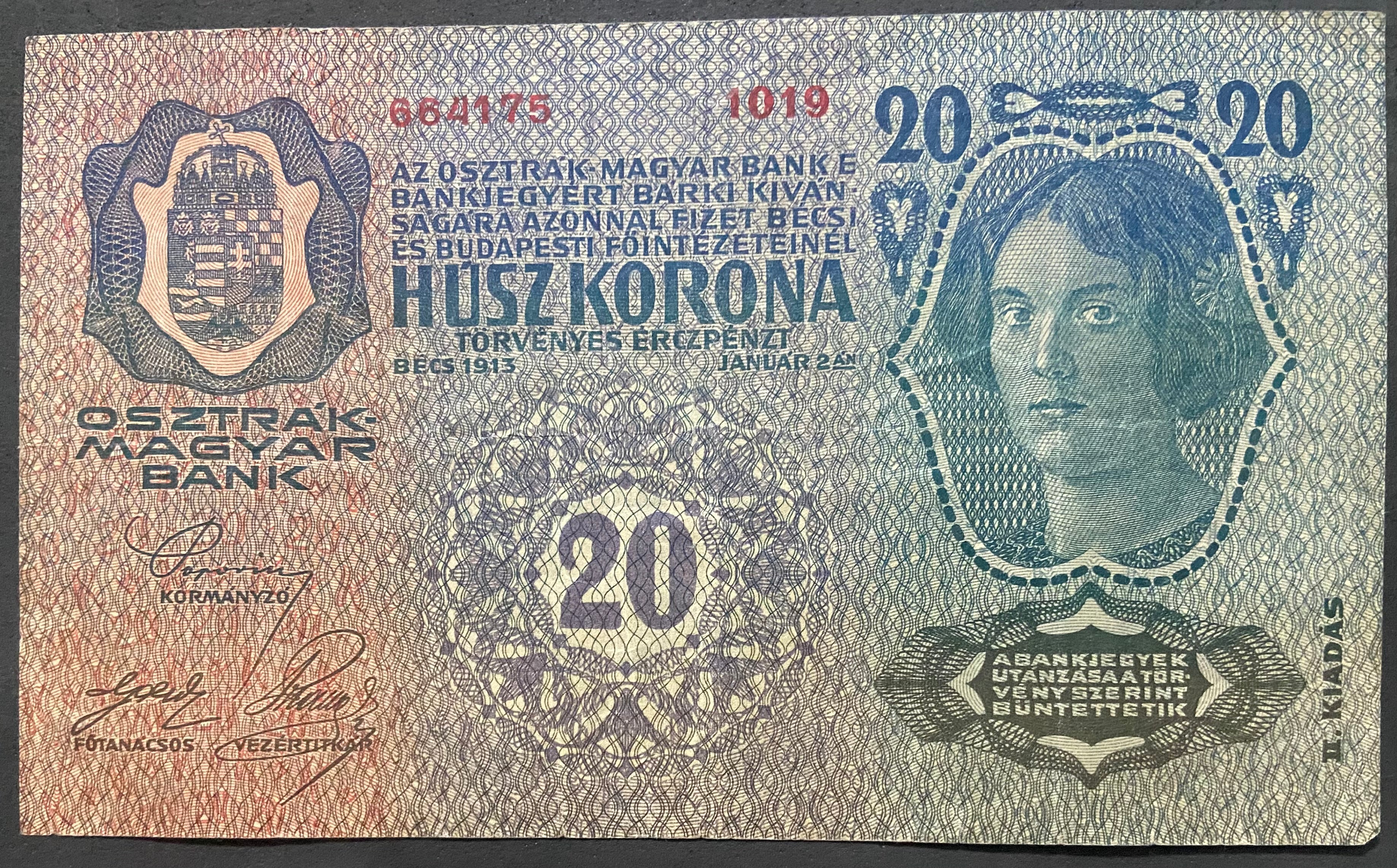20 korona - 1913 - II. kiadás