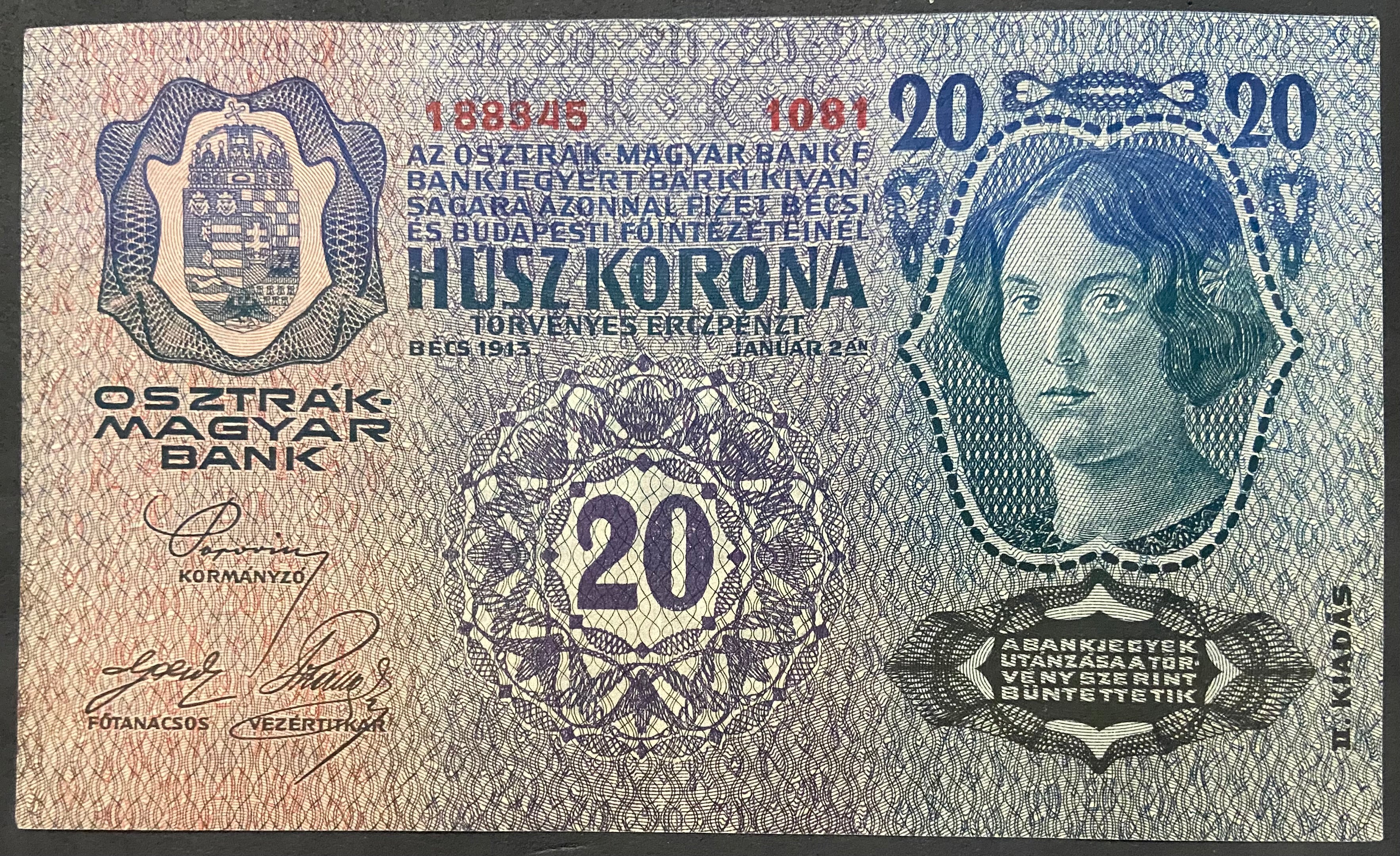 20 korona - 1913 - II. kiadás