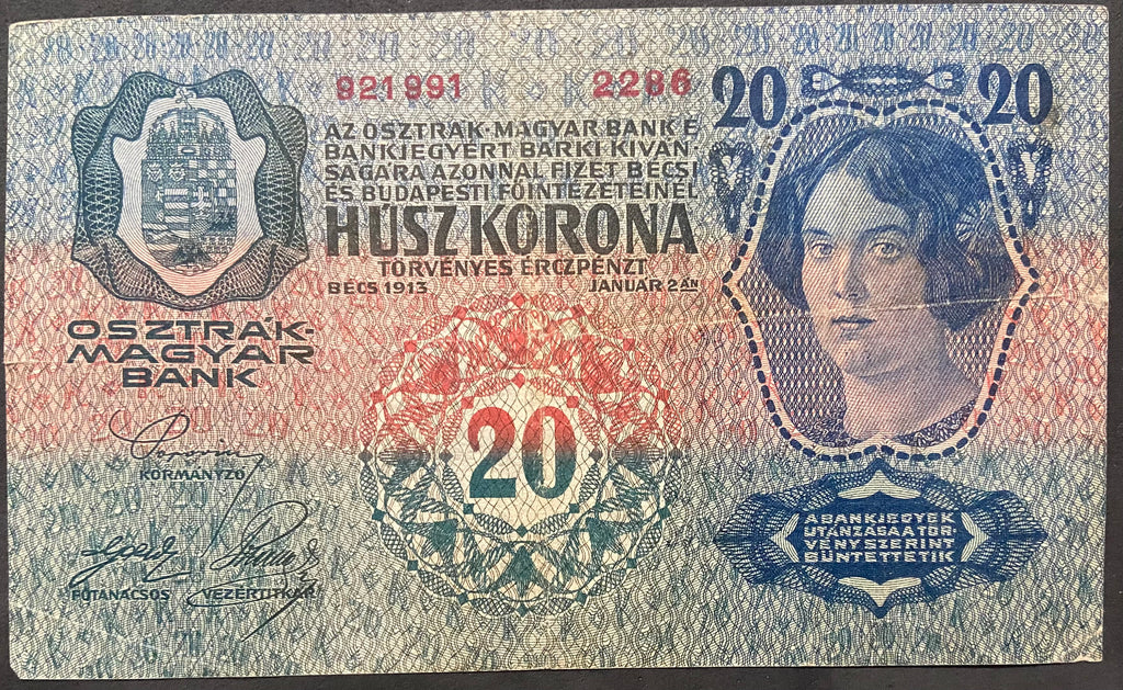 20 korona - 1913 - I. kiadás