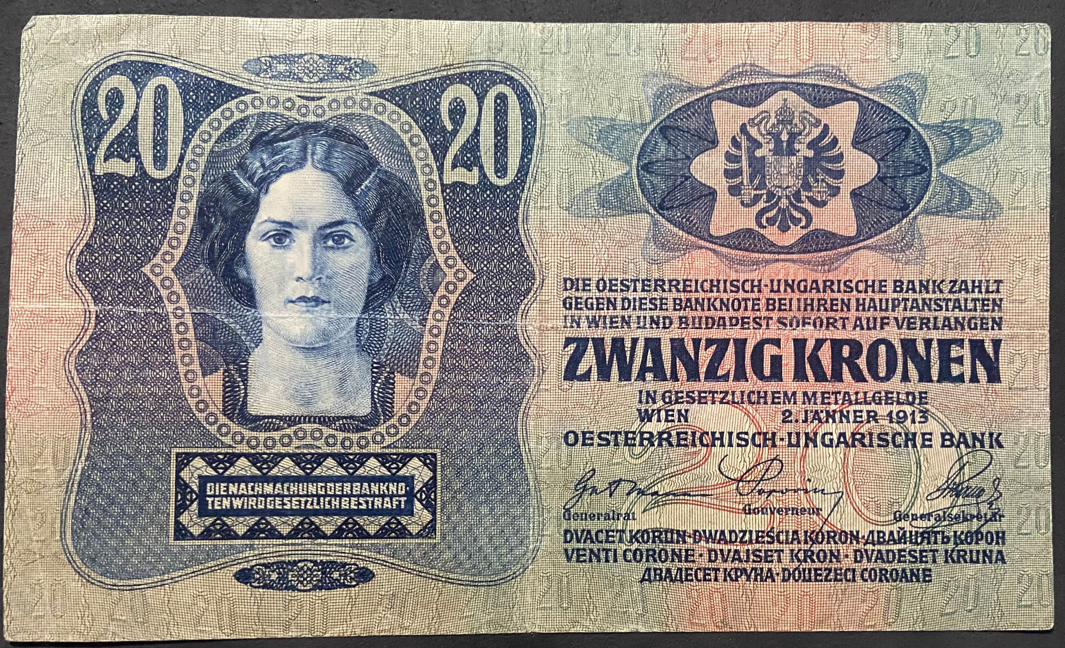 20 korona - 1913 - I. kiadás
