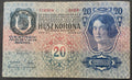 20 korona - 1913 - I. kiadás - Román felülbélyegzés