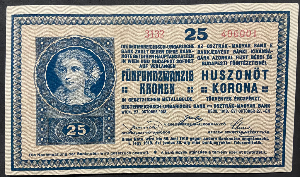 25 korona - 1918