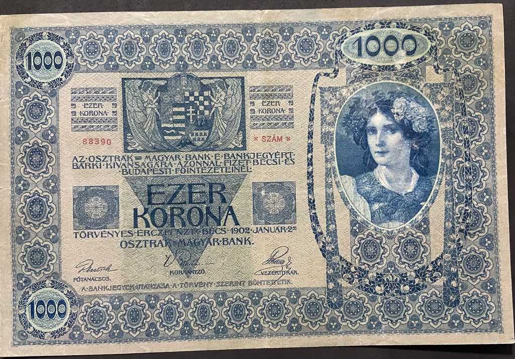 1000 korona - 1902 - Magyar nyelvű
