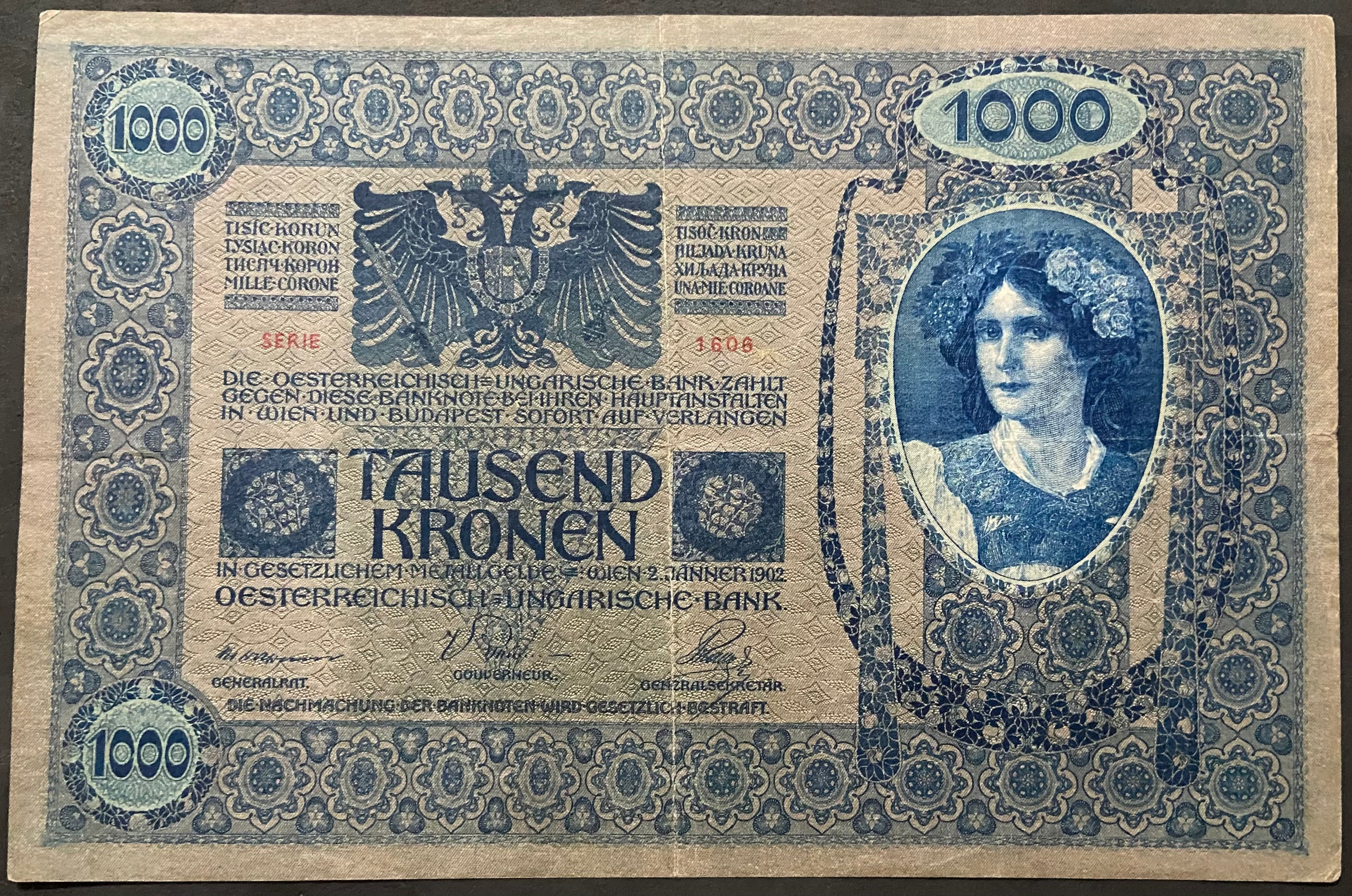 1000 korona - 1902 - DÖ