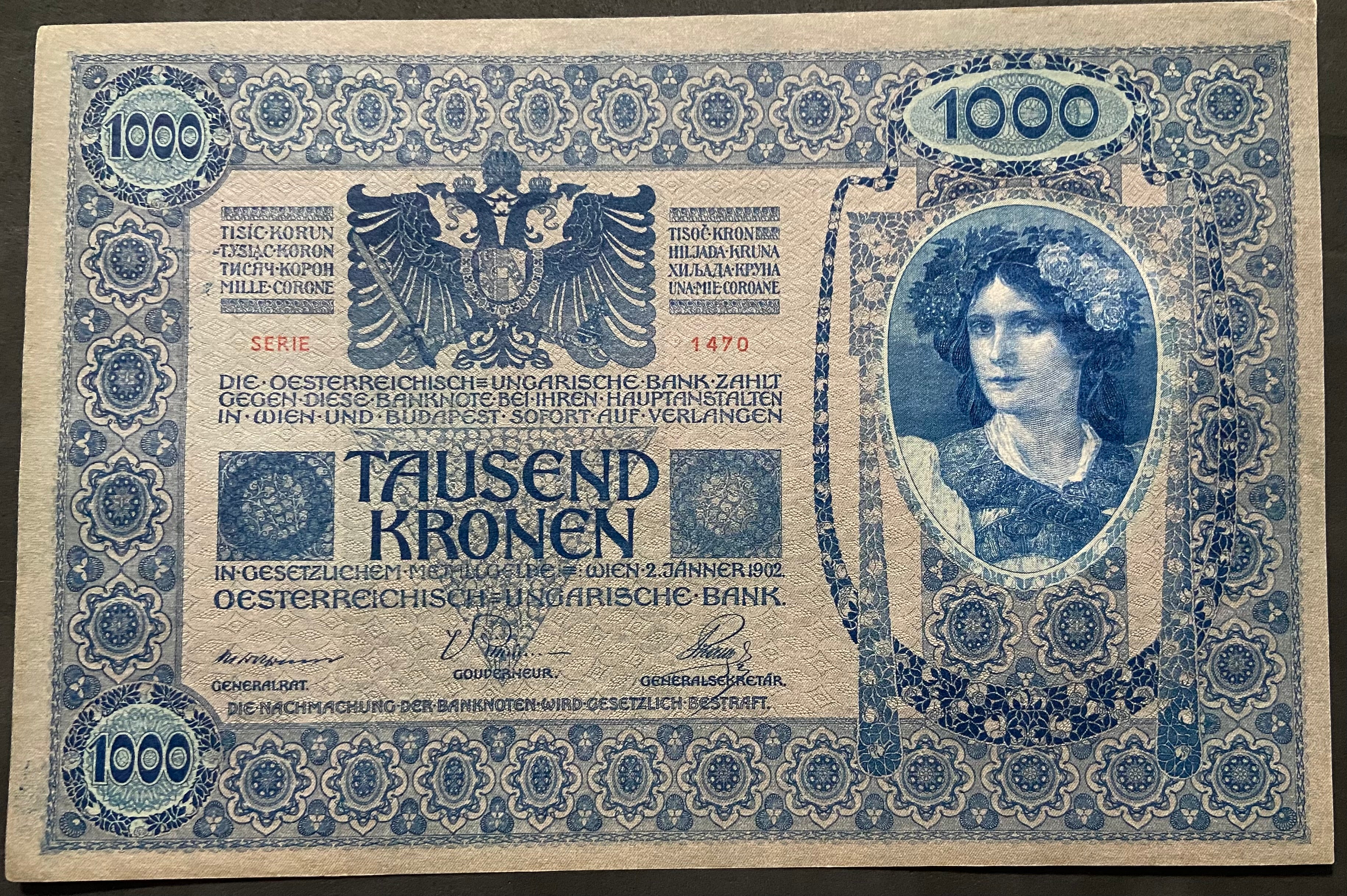 1000 korona - 1902 - DÖ