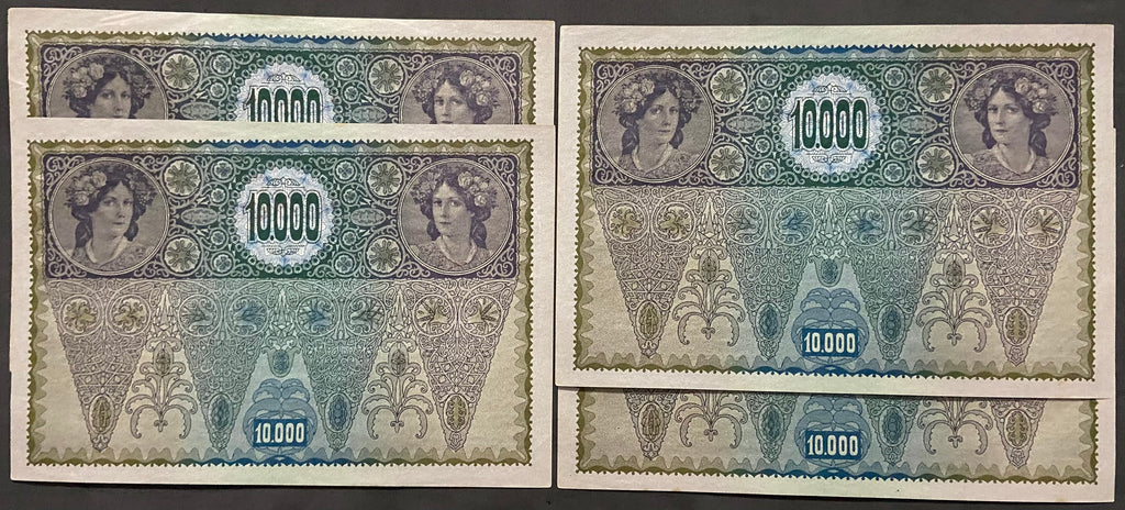 10000 korona - 1918 - DÖ - sorszámkövető