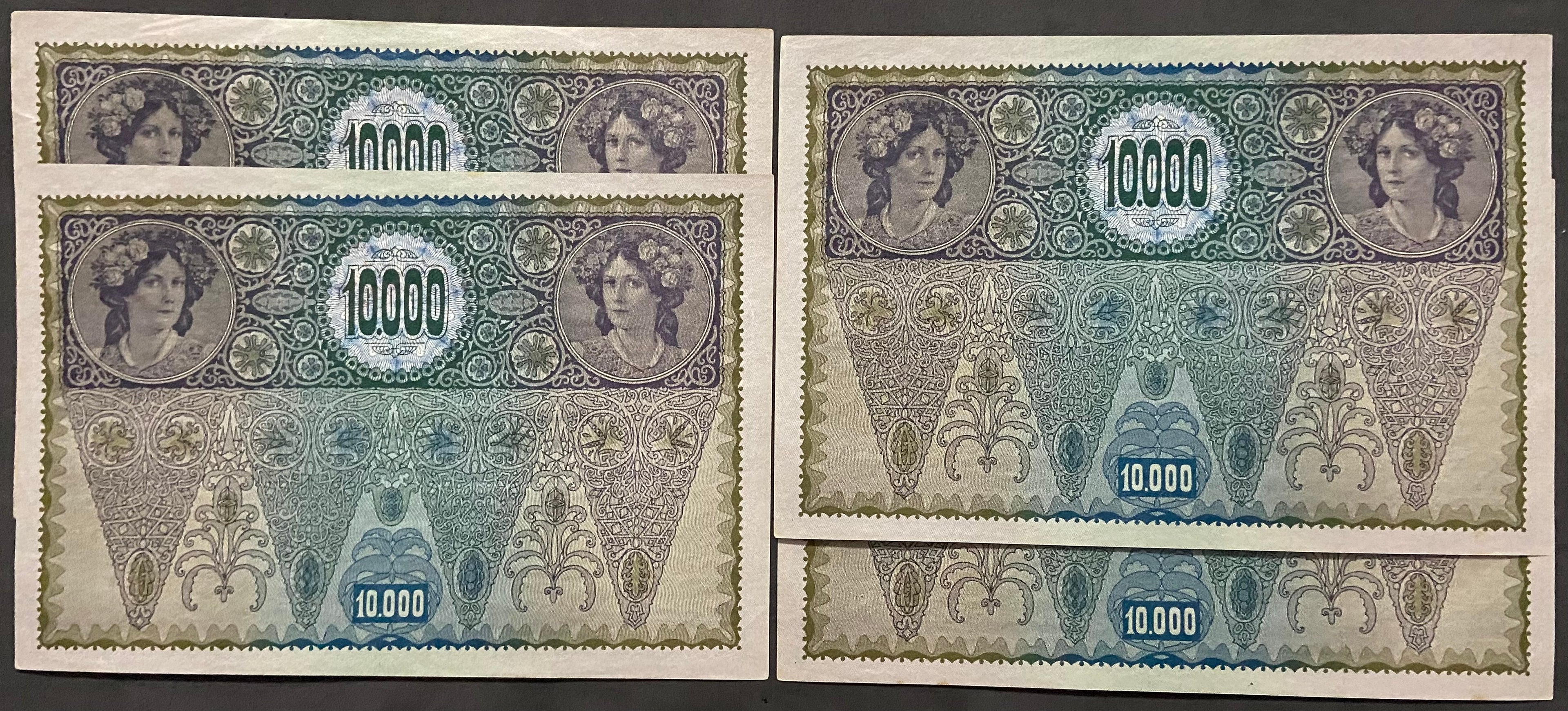 10000 korona - 1918 - DÖ - sorszámkövető