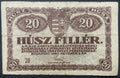 20 fillér - 1920