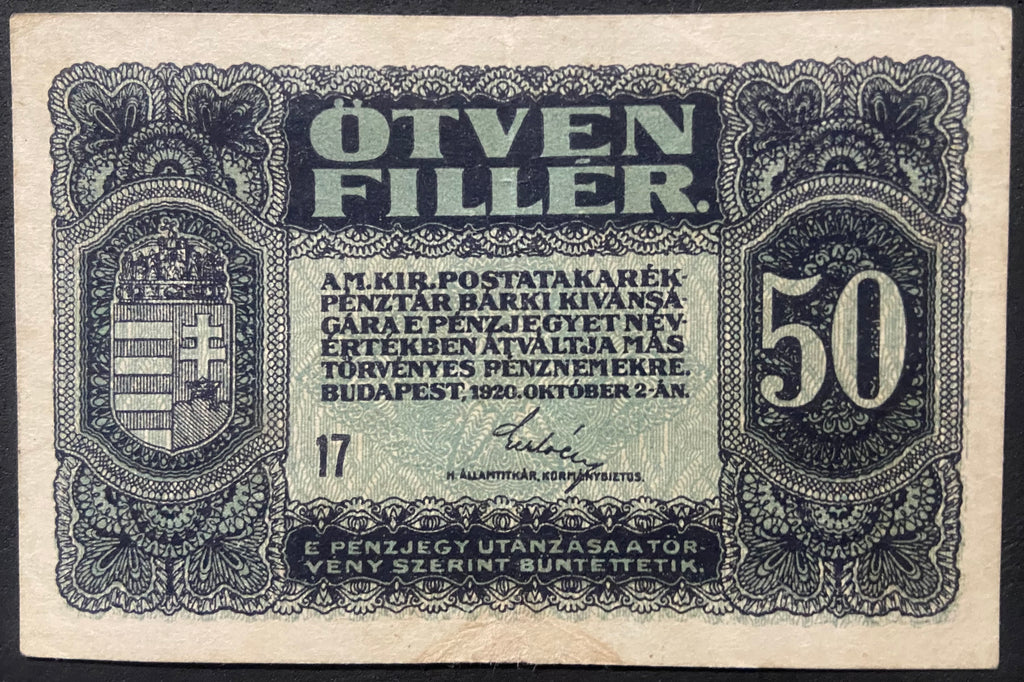 50 fillér - 1920