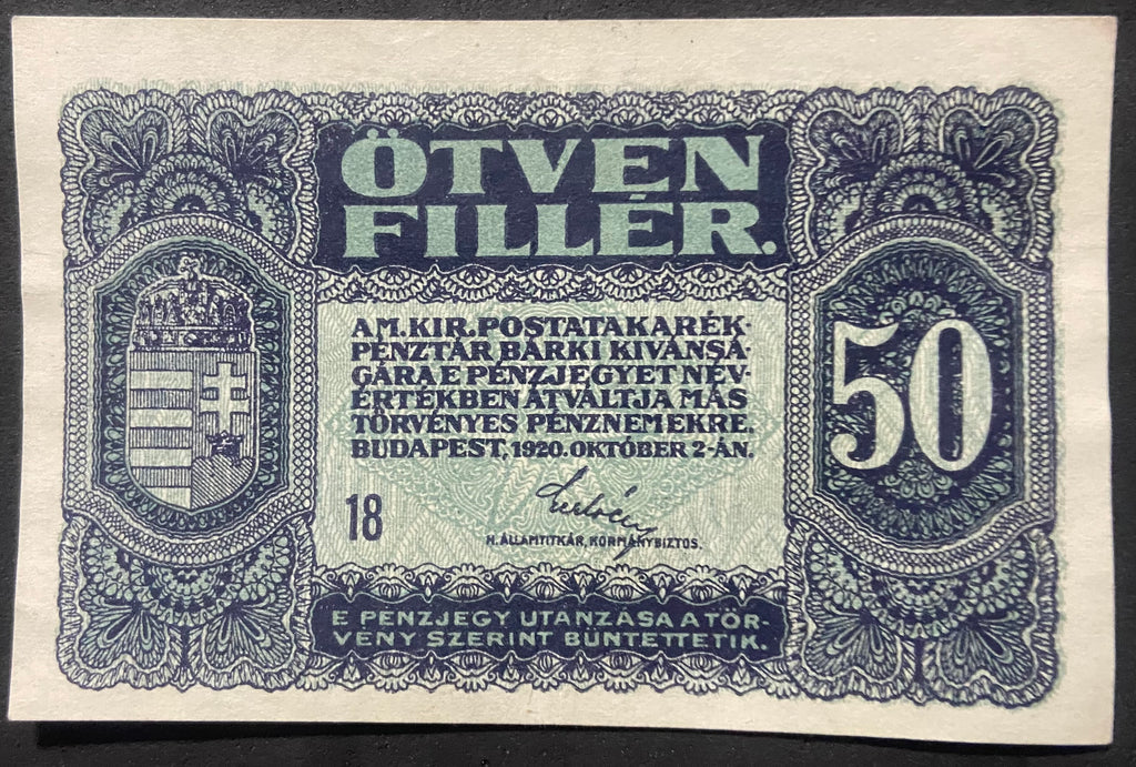 50 fillér - 1920
