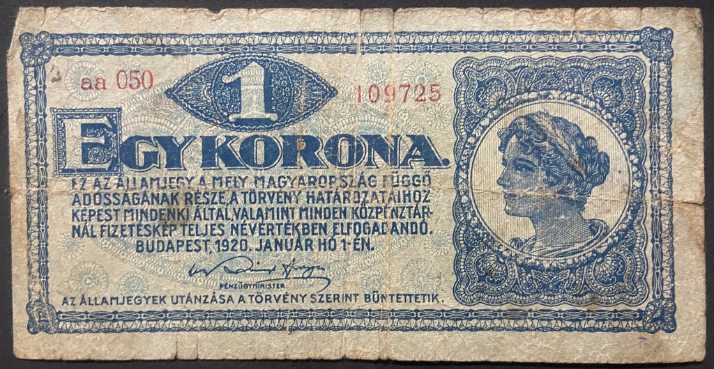 1 korona - 1920