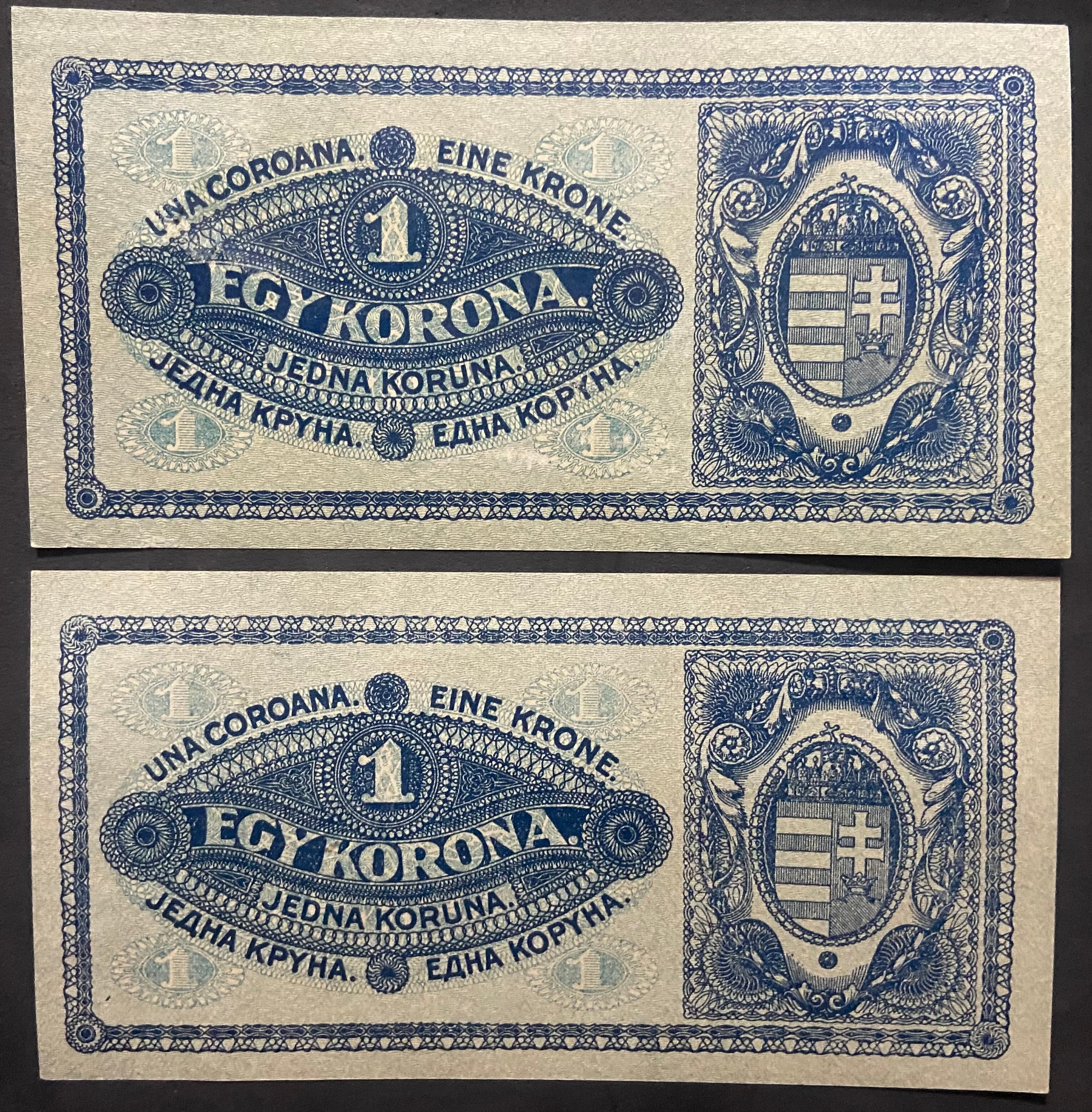 1 korona - 1920 - sorközeli pár