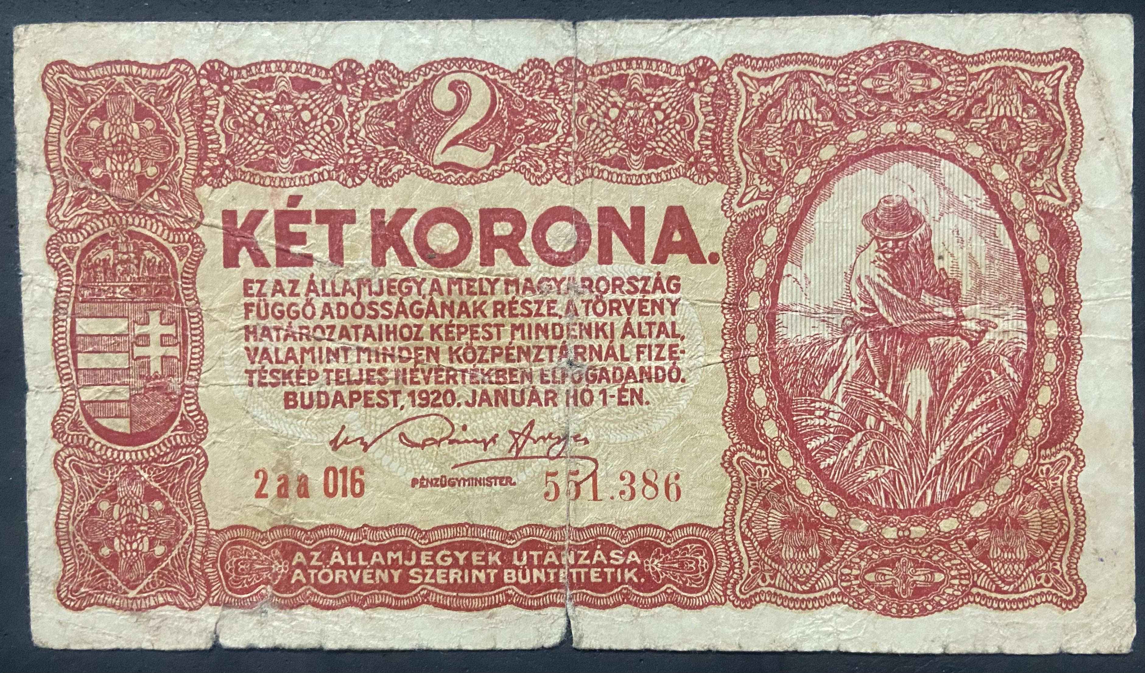 2 korona - 1920