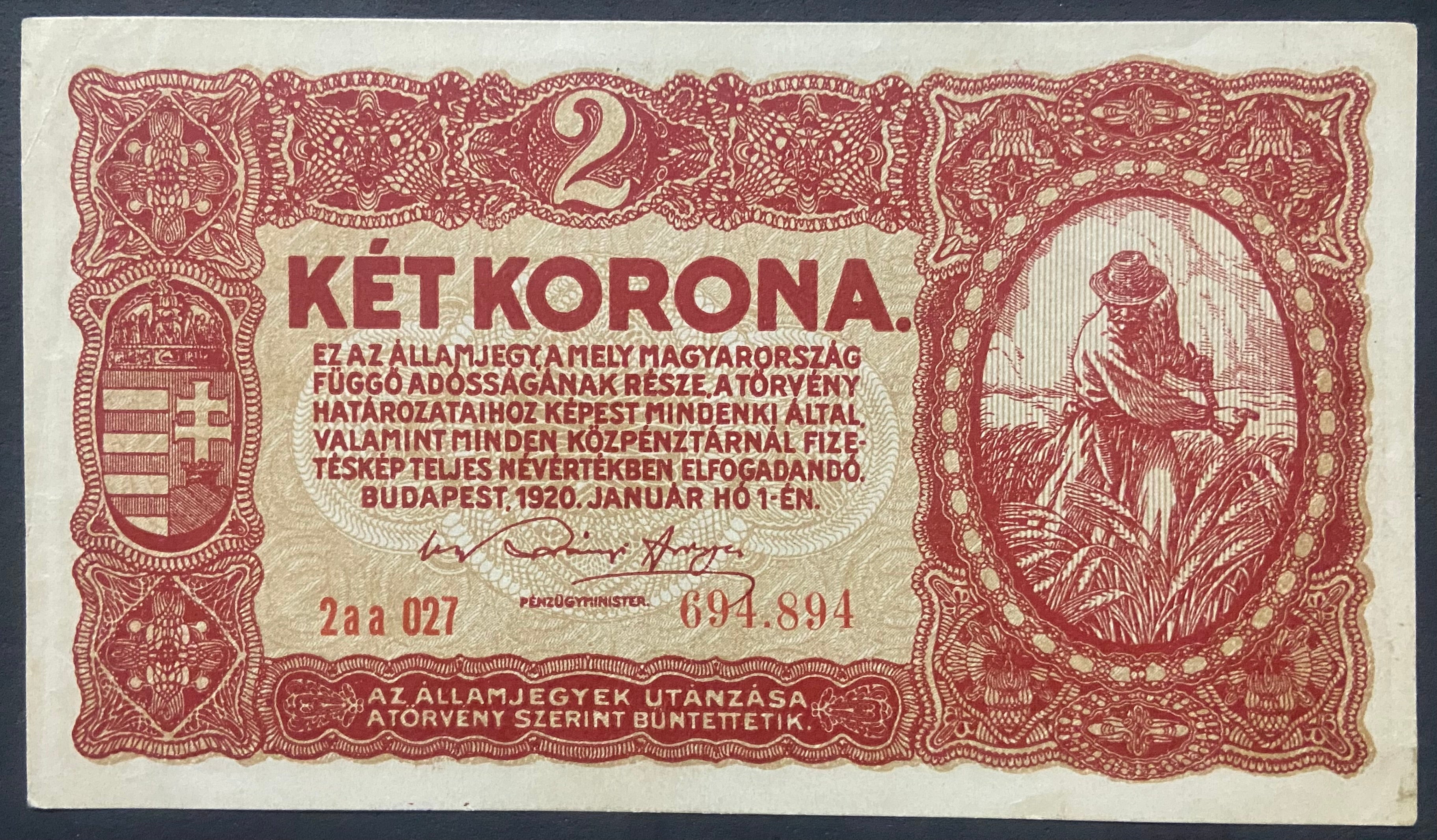 2 korona - 1920