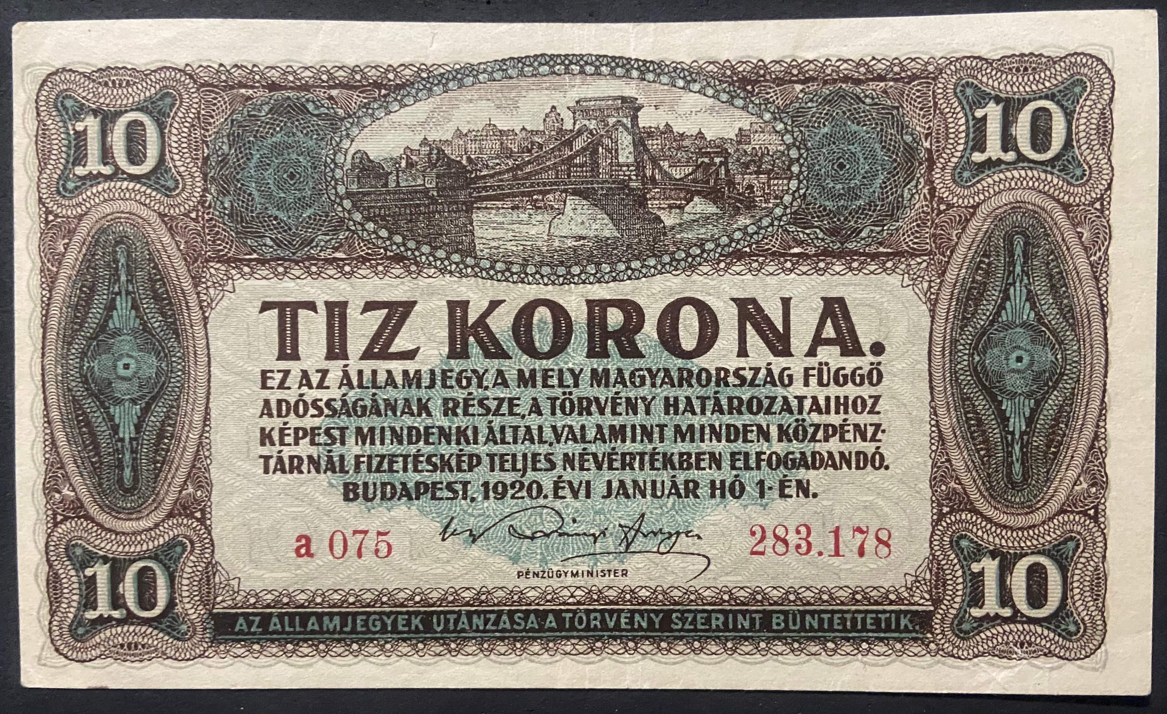 10 korona - 1920