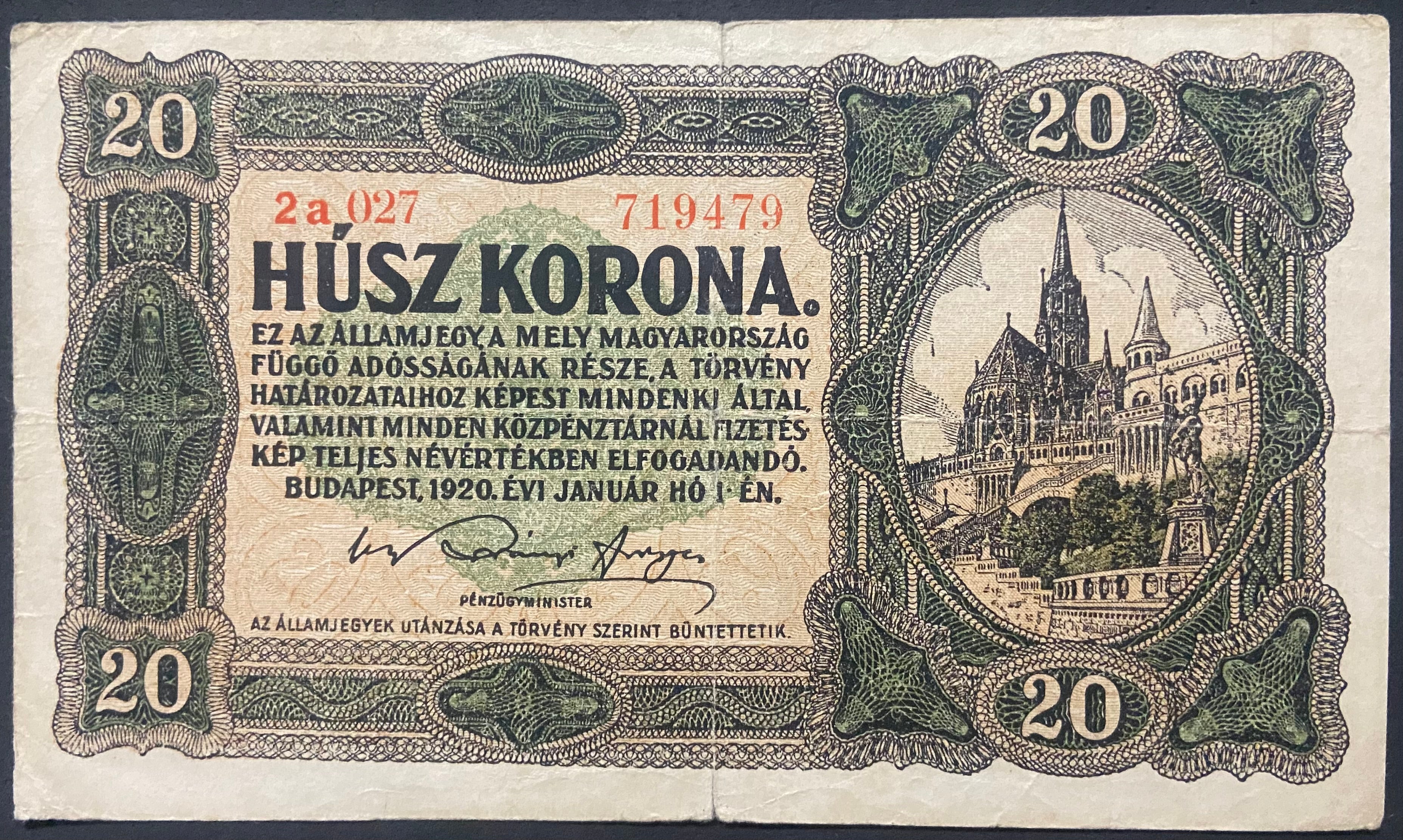 20 korona - 1920