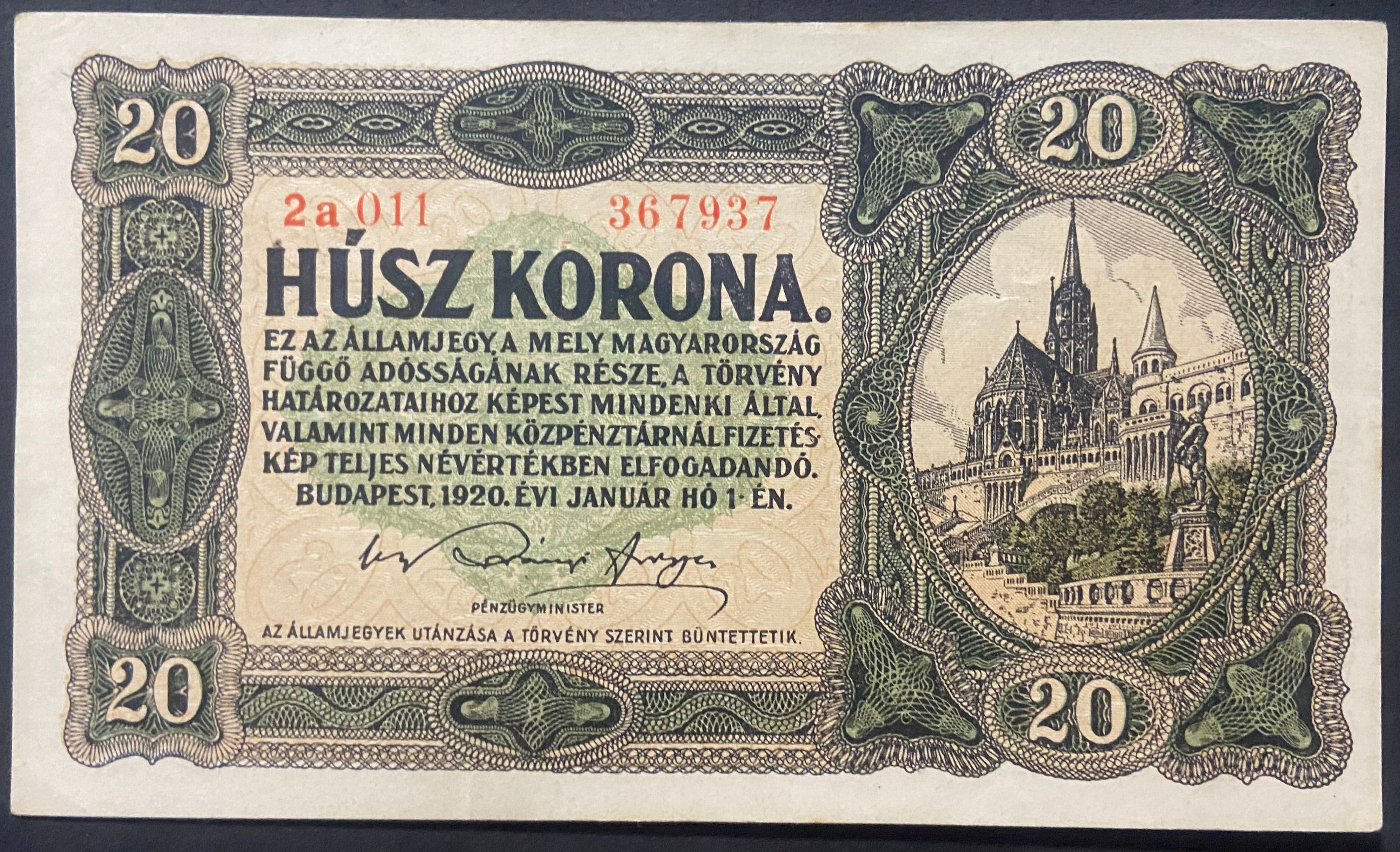 20 korona - 1920