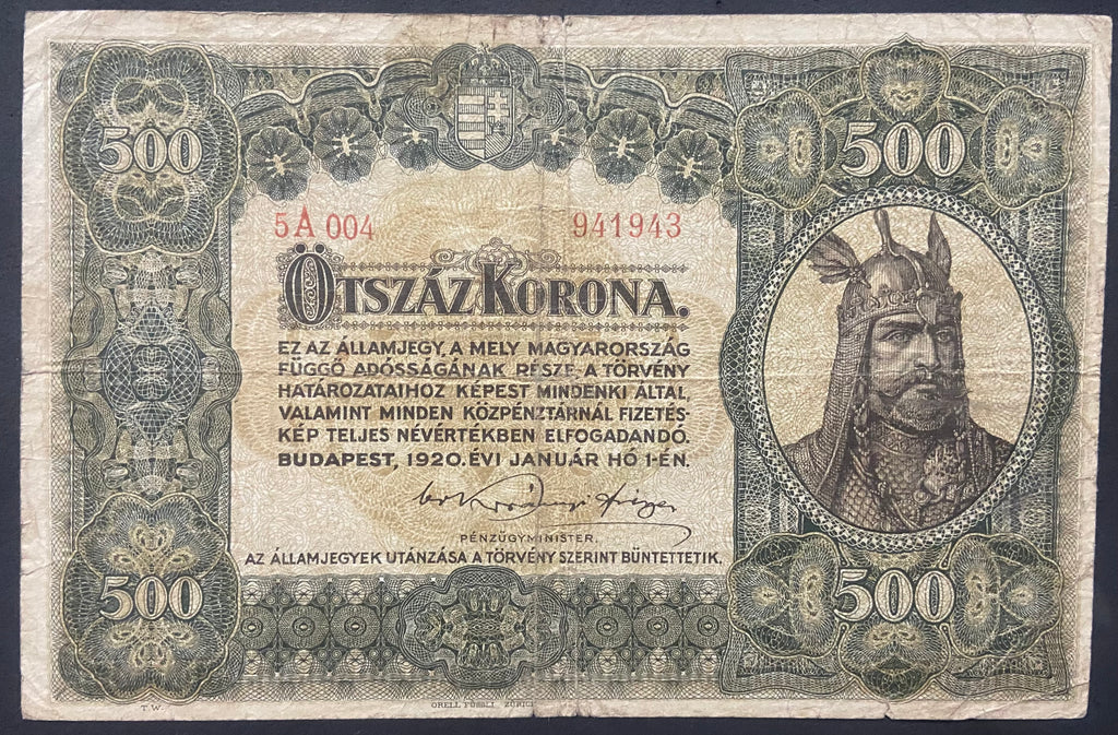 500 korona - 1920