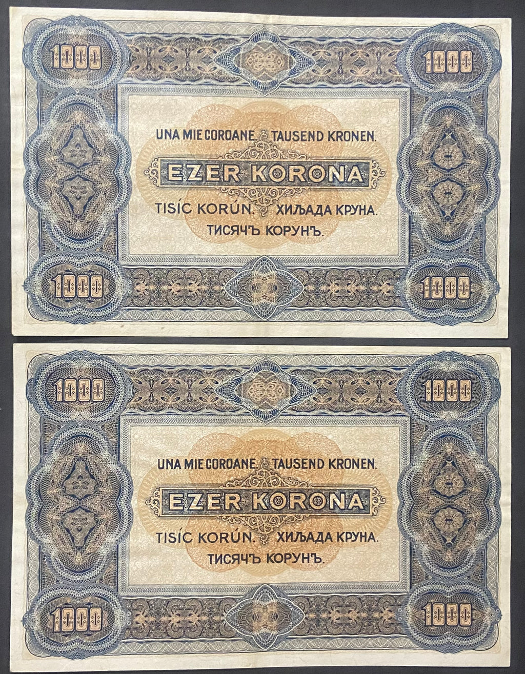 1000 korona - 1920 – Sorszámközeli