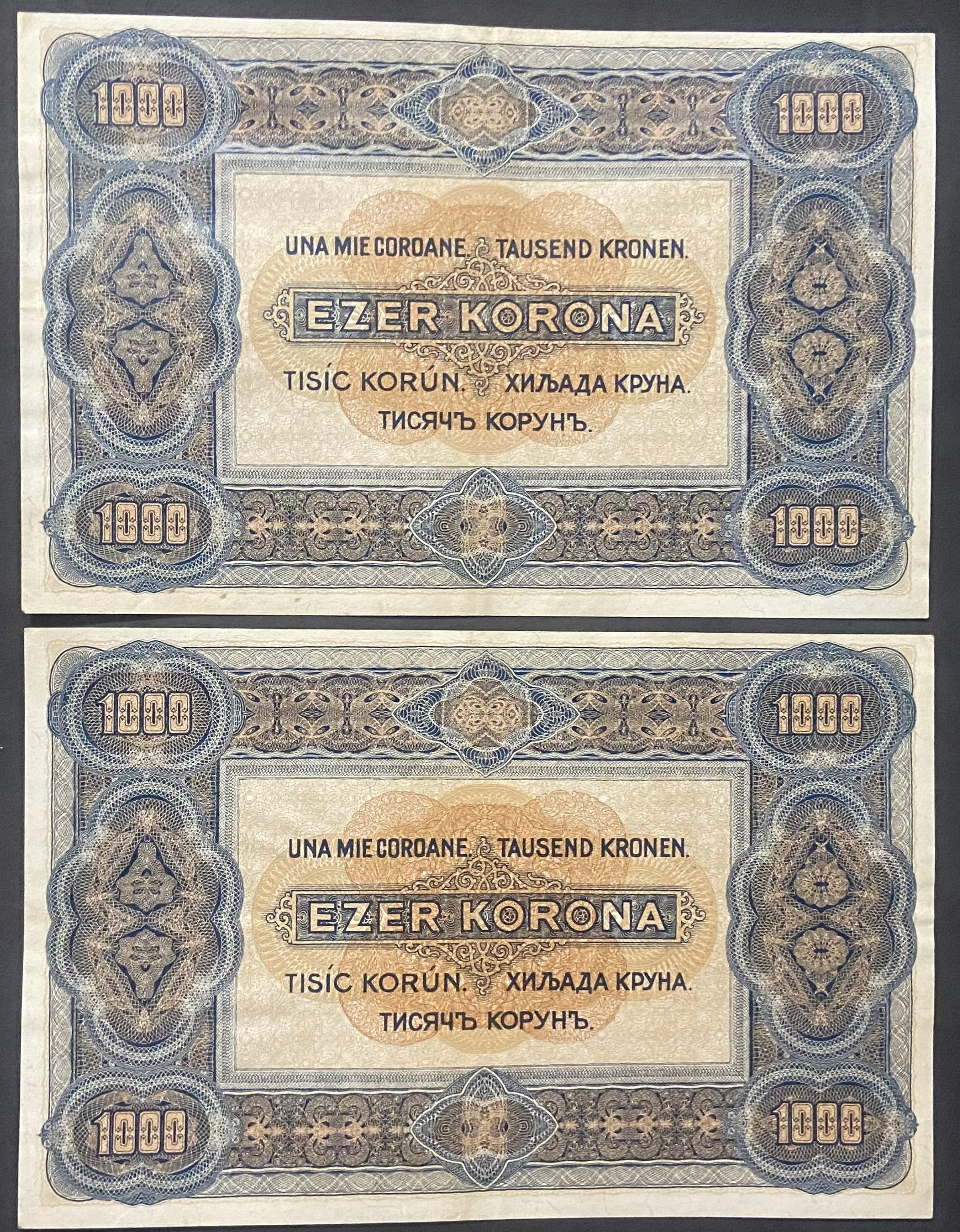 1000 korona - 1920 – Sorszámközeli