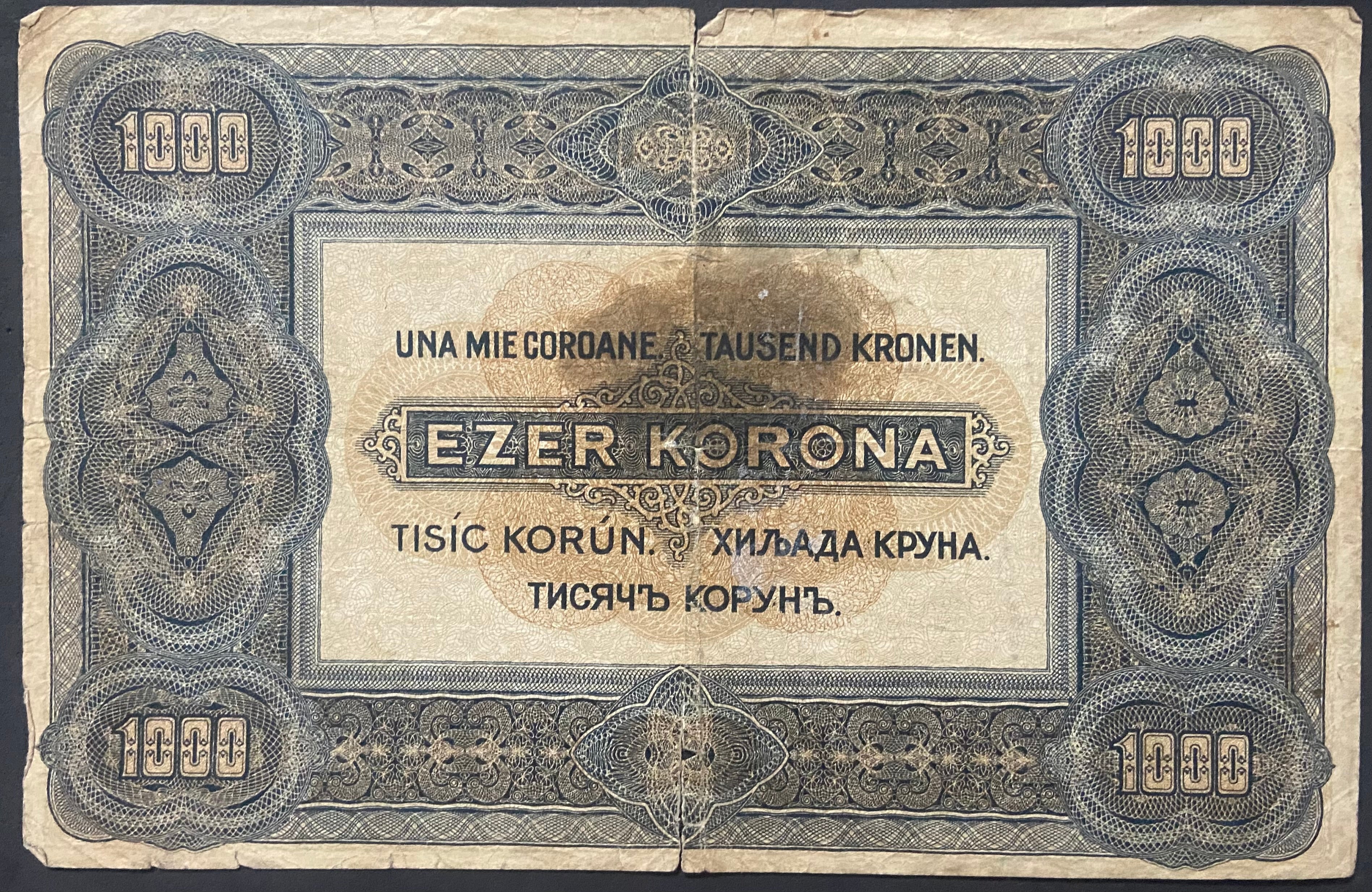 1000 korona - 1920