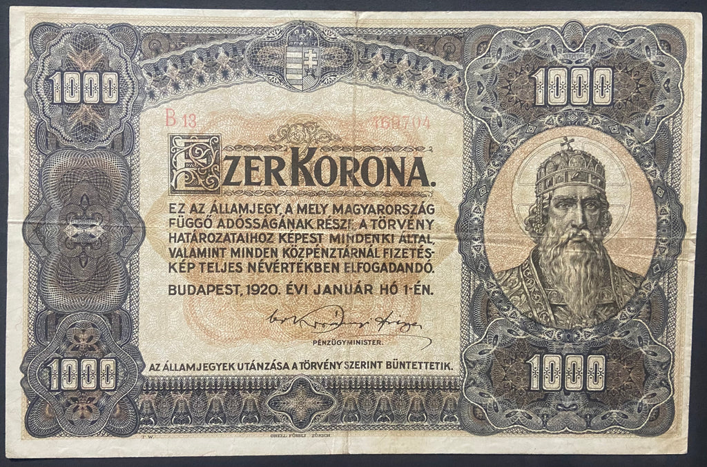 1000 korona - 1920